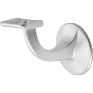Handlaufträger - Handlaufträger 3503 Alu.silberf.elox.D.Wandplatte 56mm ger.Auflage HERMETA – Bild 1