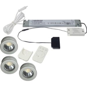 Einbauleuchten-Set - Einbauleuchtenset Super Spot emotion Emotion 12 V 2 W Rahmenfarbe Alu.L&S – Bild 1