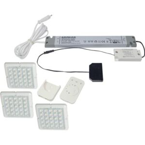 Anbauleuchten-Set - Anbauleuchten-Set Matrix emotion warmweiß 12V 2 W Rahmenfarbe VA L&S – Bild 1