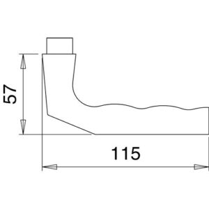 Türdrückerpaar - Türdrückerpaar 125Z Alu.F1 o.Rosetten 4-KT.8mm EDI – Bild 3