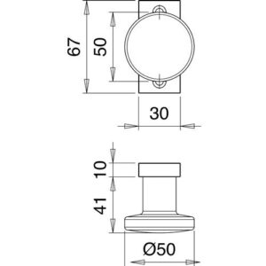 Profiltürknopf - Profiltürknopf 1396/7020 Material Alu.F1 fest EDI – Bild 3