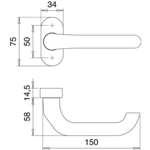 Feuerschutzdrückerlochteil - Feuerschutzdrückerlochteil 1300/2133 VA EST gekr.4-KT.9mm EDI – Bild 3