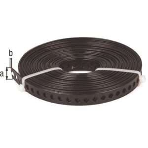 Lochband - Lochband Band-B12x0,8mm L.10m verzinkt,schwarz ku.-besch.GAH – Bild 3