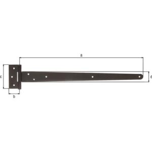Kreuzgehänge - Kreuzgehänge L.495x40xB.90x46xStärke 2,5mm STA katapor. aufgetr. schw. Tauchlack – Bild 3