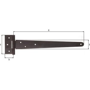 Kreuzgehänge - Kreuzgehänge L.348x40xB.90x46xStärke 2,5mm STA katapor. aufgetr. schw. Tauchlack – Bild 3