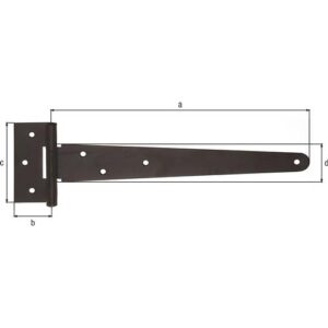 Kreuzgehänge - Kreuzgehänge L.294x40xB.90x46xStärke 2,5mm STA katapor. aufgetr. schw. Tauchlack – Bild 3