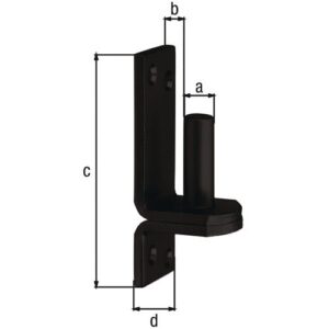 Kloben - Kloben z.Schr.16x13xmm verzinkt,schwarz ku.-besch.GAH – Bild 3