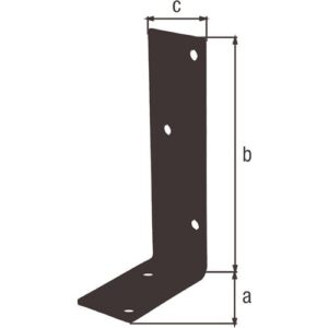 Balkenwinkel - Balkenwinkel L140x75mm B.40mm ungleichschenklig STA – Bild 3