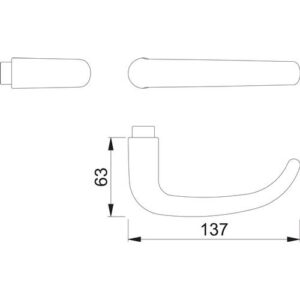 Türdrückerlochteil - Türdrückerlochteil 1301 Alu.F1/naturf.4-KT.8mm DIN L/R HOPPE – Bild 3