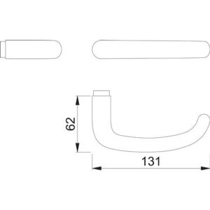 Türdrückerlochteil - Türdrückerlochteil E1301Z VA ma 4-KT.8mm DIN L/R HOPPE – Bild 3