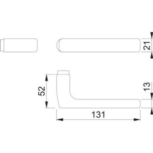 Türdrückerlochteil - Türdrückerlochteil Dallas E1643Z VA ma 4-KT.8mm DIN L/R HOPPE – Bild 3