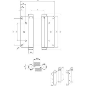 Pendeltürband - Pendeltürband STA verz.Gr.42 L.200mm 70kg TS 45-50mm DENI – Bild 3