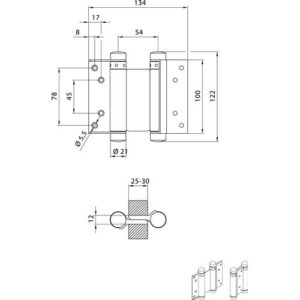 Pendeltürband - Pendeltürband STA vern.Gr.30 L.100mm 22kg TS 25-30mm DENI – Bild 3