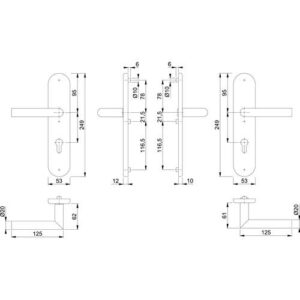 Feuerschutzgarnitur - FS-Garnitur Ams.FS-E1400F/3331/3310 VA F69 D/D TS 42-47mm PZ rd – Bild 3