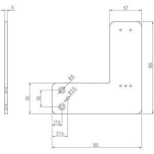 Montageplatte - Montagepl.Mont.an Rohrrahmentür Türwächter DENI DIN L/R L165xB160mm DENI – Bild 3