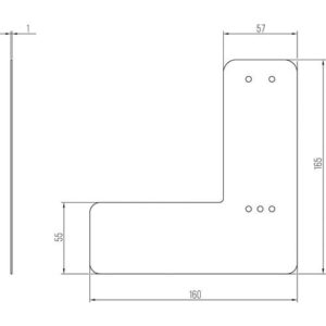 Abdeckung - Abdeck.f.verd.Mont.Montagepl.DIN L/R L165xB160mm DENI – Bild 3