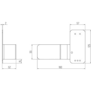 Abdeckung - Abdeck.f.verd.Mont.Montagepl.f.Panikstange li.L125xB180mm DENI – Bild 3