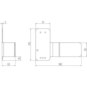 Abdeckung - Abdeck.f.verd.Mont.Montagepl.f.Panikstange re.L125xB180mm DENI – Bild 3