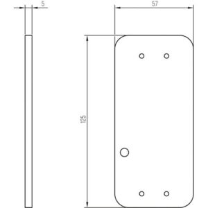 Montageplatte - Montagepl.z.Kleben Türwächter DENI L125xB57mm DENI – Bild 3