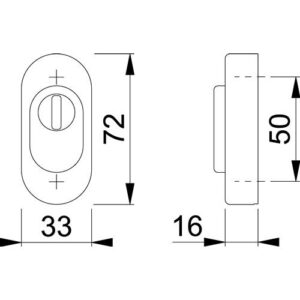 Schutzrosette - Schutzrosette E55S-ZA VA F69 ov.m.ZA S.16mm HOPPE – Bild 3