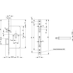 Zirkelriegelschloss - Zirkelriegelschloss 0353 Zirkelr./Springg.PZ silber rd 20x260mm BKS – Bild 3