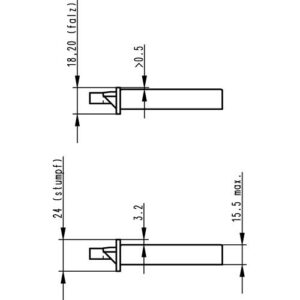 Zimmertür-Einsteckschloss - ZT-Einsteckschl.0415 PZW 18/ 55/72/8mm DIN L silber rd Kl 2 Zinkdruckgruss BKS – Bild 3