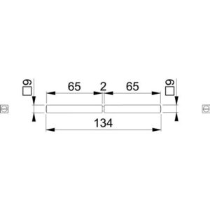 NW Panik-Stift 2 teilig - 9x134mm geteilter Vollstift HOPPE – Bild 3
