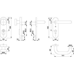 Feuerschutzgarnitur - FS-Garnitur Paris FS-58/3332KZA/353K-1/138F Alu.F1 D/K TS 42-47mm PZ rd – Bild 3