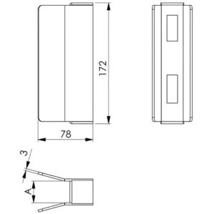 Schiebetorschließkasten - Schiebetorschließkasten 147S-40 blk z.Anschweißen AMF – Bild 3