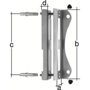 Schlosskastenanschlag - Schlosskastenanschlag Modell 2392 f.30-mm-Schlosskasten verz.DIN L/R GAH – Bild 3