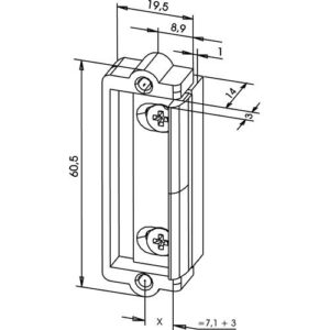 Türöffneraustauschstück - Türöffner-Austauschstück 1410 Fafix universal Dauerent. nein DIN L/R ASSA ABLOY – Bild 3