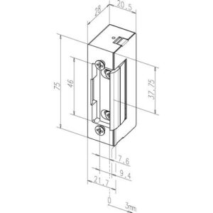 Elektrotüröffner - Elektrotüröffner 17 6-12 V AC/DC Stand.DIN L/R m.FaFix ASSA ABLOY – Bild 3