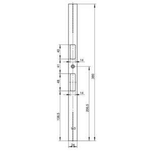 Flachschließblech - Flachschließbl.VA ma ktg.B.24xL.380mm DIN L/R WILKA – Bild 3