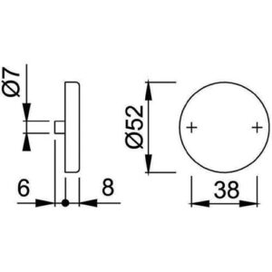 Schlüsselrosetten-Paar - Schlüsselrosetten-Paar E42KVS VA F69 Schildst.8mm bl.rd.HOPPE – Bild 3