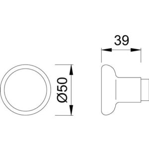 Knopflochteil - Knopflochteil 54 Alu.4-KT.8mm HOPPE – Bild 3