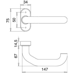 Profiltürdrückerlochteil - Profiltürdrückerlochteil 1800/2033 VA EST ov.8mm gekr.EDI – Bild 3