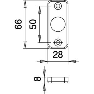 Drückerrosette - Dr.-Ros.3302/0000 Alu.F1 Schildst.8mm rd.ktg.EDI – Bild 3