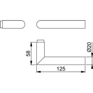 Türdrückerlochteil - Türdrückerlochteil Ams.E1400Z VA ma 4-KT.8mm DIN L/R HOPPE – Bild 3