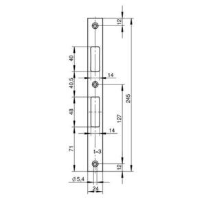 NW Wilka Flachschließblech  - Edelstahl flach B.24xL.243mm – Bild 3