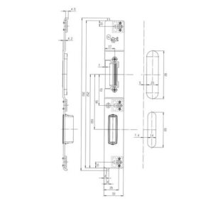 Schließteil - Schließteil Falle/Riegel F-St.33mm li.silberf.FUHR – Bild 3
