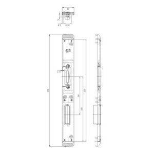 Schließteil - Schließteil Falle/Riegel U-St.29x6,5mm li.silberf.FUHR – Bild 3