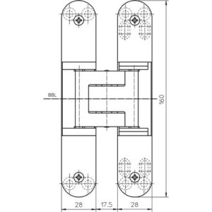 Objektband - Objektband Tectus© TE 340 3D VA RAL 9005 schwarz (SW 107) 80kg DIN L/R – Bild 3