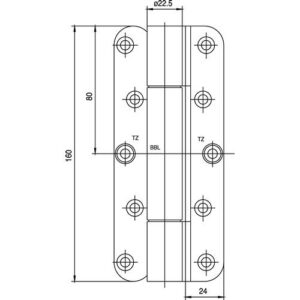 Objektband - Objektband VARIANT VN1939/160 STA vern.160kg 22,5mm DIN L/R gef.Tür SIMONSWERK – Bild 3