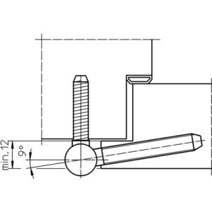 Einbohrband - Einbohrband BAKA B 1-15 2tlg.topzink 40kg DIN L/R HLT SIMONSWERK – Bild 3