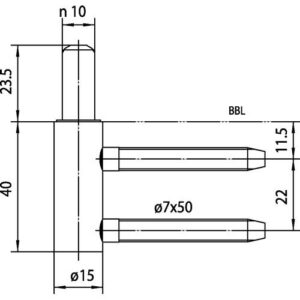 Rahmenteil - Rahmenteil V 3400 WF STA tiefschwarz f.2tlg.Holzzargen SIMONSWERK – Bild 3