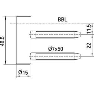 Rahmenteil - Rahmenteil V 4400 WF STA tiefschwarz f.3tlg.Holzzargen SIMONSWERK – Bild 3