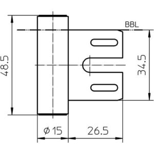 Rahmenteil - Rahmenteil V 8000 WF STA vern.f.3tlg.Stahlzargen Stand.SIMONSWERK – Bild 3