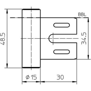 Rahmenteil - Rahmenteil V 8000 WF VA ma geb.f.3tlg.Stahlzargen Stand.SIMONSWERK – Bild 3