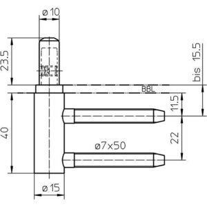 Rahmenteil - Rahmenteil V3400 WF HV Stop STA vern.f.2tlg.Holzzargen Bremsfunktion SIMONSWERK – Bild 3