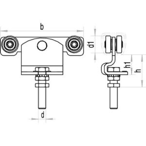 Rollapparat - Rollapparat -91 591 f.Pro 500 STA verzinkt,gelb 300kg HELM – Bild 3
